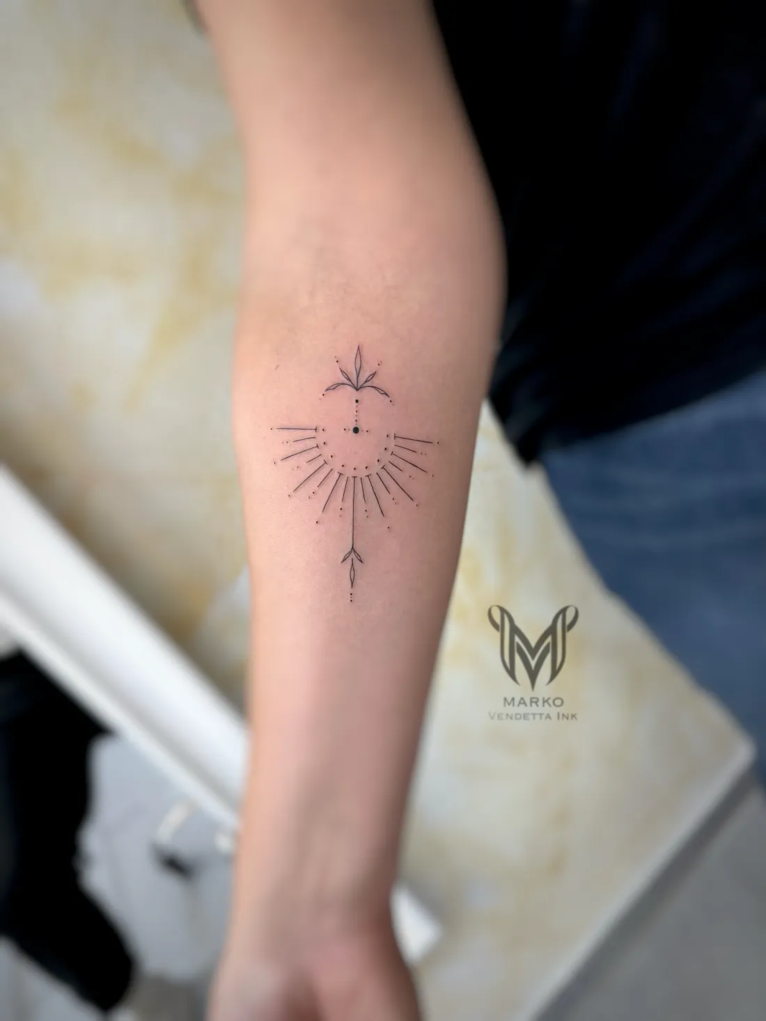 Fine Line — Fine Line Tattoo von Marko
